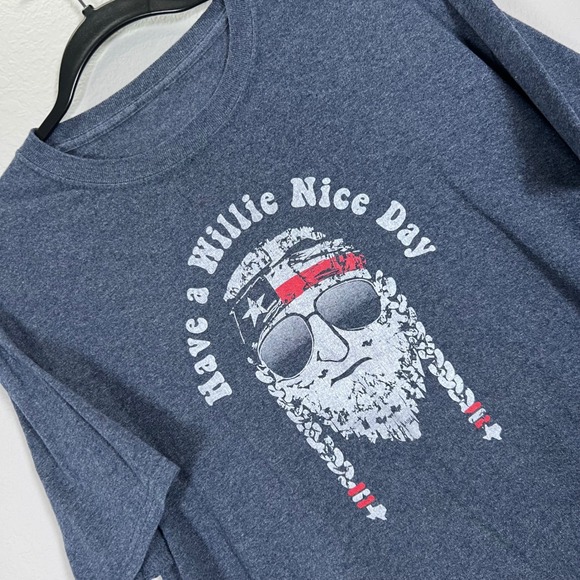 Willie Nelson‎ Have a Willie Nice Day Graphic Womens size medium T Shirt Country - Picture 1 of 5